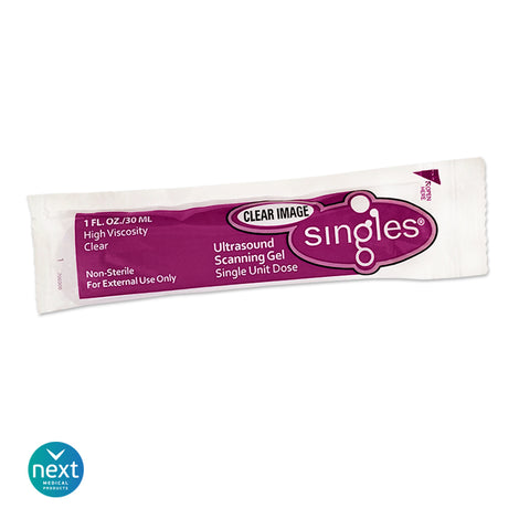 Clear Image Singles® Ultrasound Gel, 30 mL packets